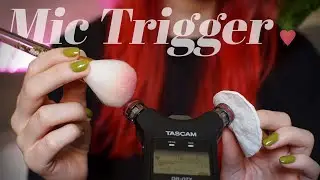 ASMR ☾ | Tascam Mic Triggers ♥ | Mic Touching + Scratching... | No Talking