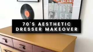 Painting a laminate dresser in a TERRIFYINGLY bold 70’s Aesthetic!