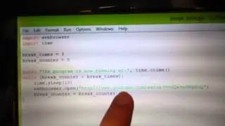 Teaching my sister a break time program in python