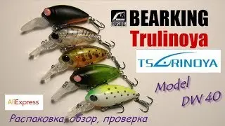 Воблер Bearking, Trulinoya, Tsurinoya.  Модель DW40.  Распаковка, обзор, проверка