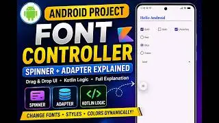 Android Font Controller App | Spinner + Adapter Explained | Drag and Drop UI + Kotlin Logic