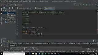 python program to generate patterns