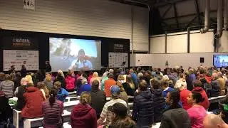 Dan Keeley speaks at the 2018 National Running Show