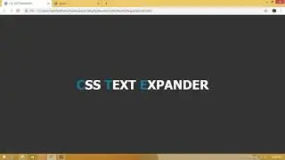 CSS TEXT EXPANDING EFFECT