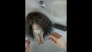Как уложить натуральные волосы кукле