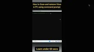 How to Scan & Remove Viruses from PC using command prompt #shorts #cmd #tutorial #coding