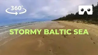 VR 360 Video: Stormy Baltic Sea in Latvia