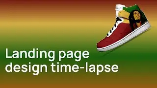 Product landing page mockup (time-lapse)