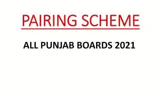 Fsc Pairing Scheme 2021 (Physics)