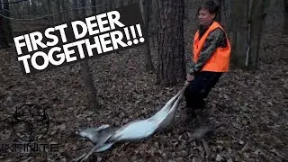 DOUBLE KILL!!! Our FIRST hunt TOGETHER this season put TWO deer on the ground!