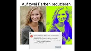 Inkscape: Bild auf zwei Farben reduzieren, vektorisieren und eine unerwartete Fehlermeldung