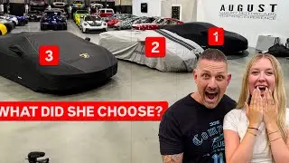 GIVING MY DAUGHTER 3 SUPERCARS TO CHOOSE FROM!