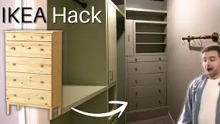 EXTREME Closet Makeover (Part 2) | IKEA Hack | Tarva Dresser | Building my dream Walk In Closet