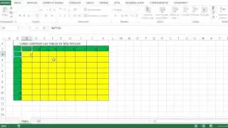 Construcción de tablas de multiplicar en excel