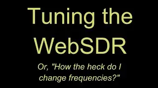 Four ways to tune the WebSDR's receive frequency