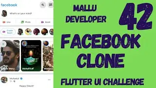 Facebook Clone - Flutter User Interface Exercise - Part 6