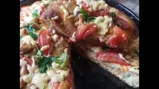 Пицца курица! Очень необычный и сочный рецепт!