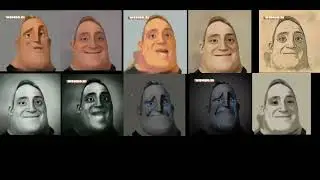 Mr incredible becoming uncanny all stars singing Harder better faster stronger (part 2)