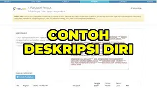 CONTOH & CARA MENGISI DESKRIPSI DIRI SESUAI BIDANG PEKERJAAN DAN KEHIDUPAN BERMASYARAKAT AKUN SSCASN