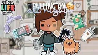 Pulling An All-NIGHTER 😴📱 | *with voice* | Toca Boca Tiktok Roleplay