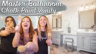DIY ELEGANT Master Bathroom Vanity MAKEOVER | How To Chalk Paint * 2-in-1: Two Different Finishes!*