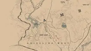 Red Dead Redemption 2 frozen couple with a map leading to Bigfoot