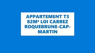 APPARTEMENT T3- Roquebrune Cap Martin - Alpes-Maritimes (06)
