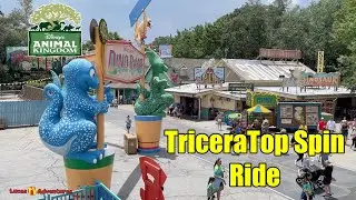 A View from Above Disney's Animal Kingdom TriceraTop Spin Ride in DinoLand USA