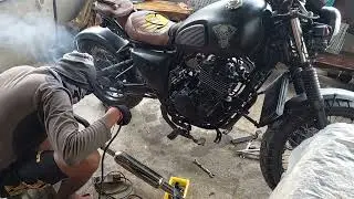 Motorstar Cafe400 Dual Bottle Pipe Installation and Sound Check