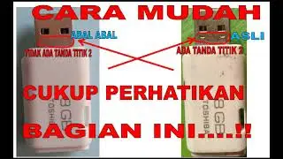 CARA MEMBEDAKAN FLASDISK ASLI ATAU PALSU YG KITA BELI VIA ONLINE/OFFLINE DENGAN KASAT MATA