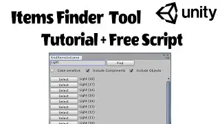 Find items in Unity - Tutorial & Free Script