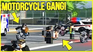 MOTORCYCLE GANG Wanted me DEAD for this.. *shootout* (Roblox)
