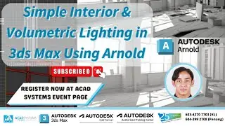 Simple Interior & Volumetric Lighting in Autodesk 3ds Max Using Arnold