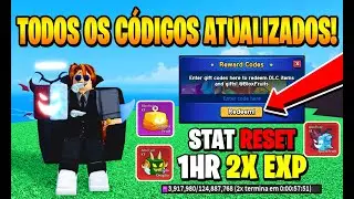 NOVO CÓDIGO + TODOS OS CÓDIGOS DE 2X EXP E STAT RESET DO BLOX FRUITS - ROBLOX