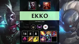 Ekko Jungle vs Gragas: Triple Kill, Godlike - KR Master Patch 14.19