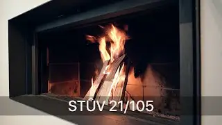 STÛV 21/105 - Minimalist Wood Burning Fireplace