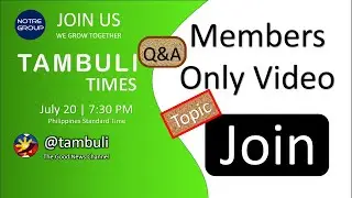 Live Q&A Topic : Creating Members-only videos and live
