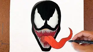 Como Desenhar o Venom || Desenho simples para iniciantes