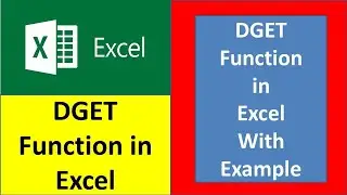 DGET Function in excel | DGET Function Example | 