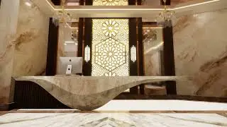 Breathtaking Arabic Lift Lobby | Stunning Islamic Interior | 3D Render Visualized to Perfection ✨🏛️