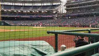 YANKEES VS NATS EXHIBITION GAME 3/28/23 - NEW PITCH CLOCK - FRONT ROW FOOTAGE!!!