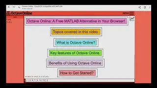 Octave Online: A Free MATLAB Alternative in Your Browser!