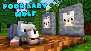 BABY WOLF, WHY ARE YOU CRYING? Poor Baby Wolf Sad Story #1 - Minecraft Animation