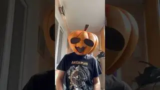 Cool pumpkin helmet 😁 #cosplay #props #pumpkin