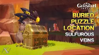 Buried Puzzle Collect All Particles (Hidden Precious Chest) - Sulfurous Veins | Genshin Impact