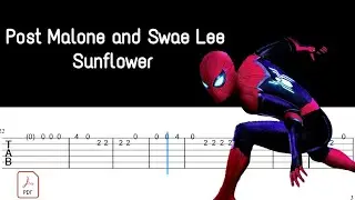 Sunflower - Post Malone and Swae Lee || Easy Guitar Tabs