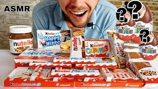 ASMR KINDER CHOCOLATE PARTY (PINGUI, DELICE, PARADISO & CHOCOLATE BARS) NUTELLA 초콜릿 리얼사운드 먹방 MUKBANG