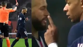 Neymar Red Card vs Bordeaux