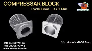 COMPRESSAR BLOCK | REALTECH CNC MACHINE | FIRST SETUP VD-077