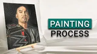 Painting Process. Oil Portrait From Photo. The Stolen Art.